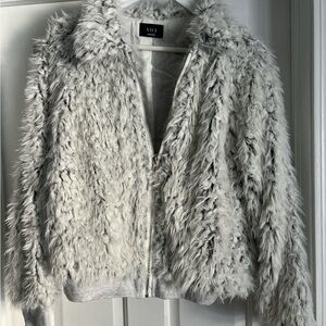Vici Light Gray Teddy Jacket